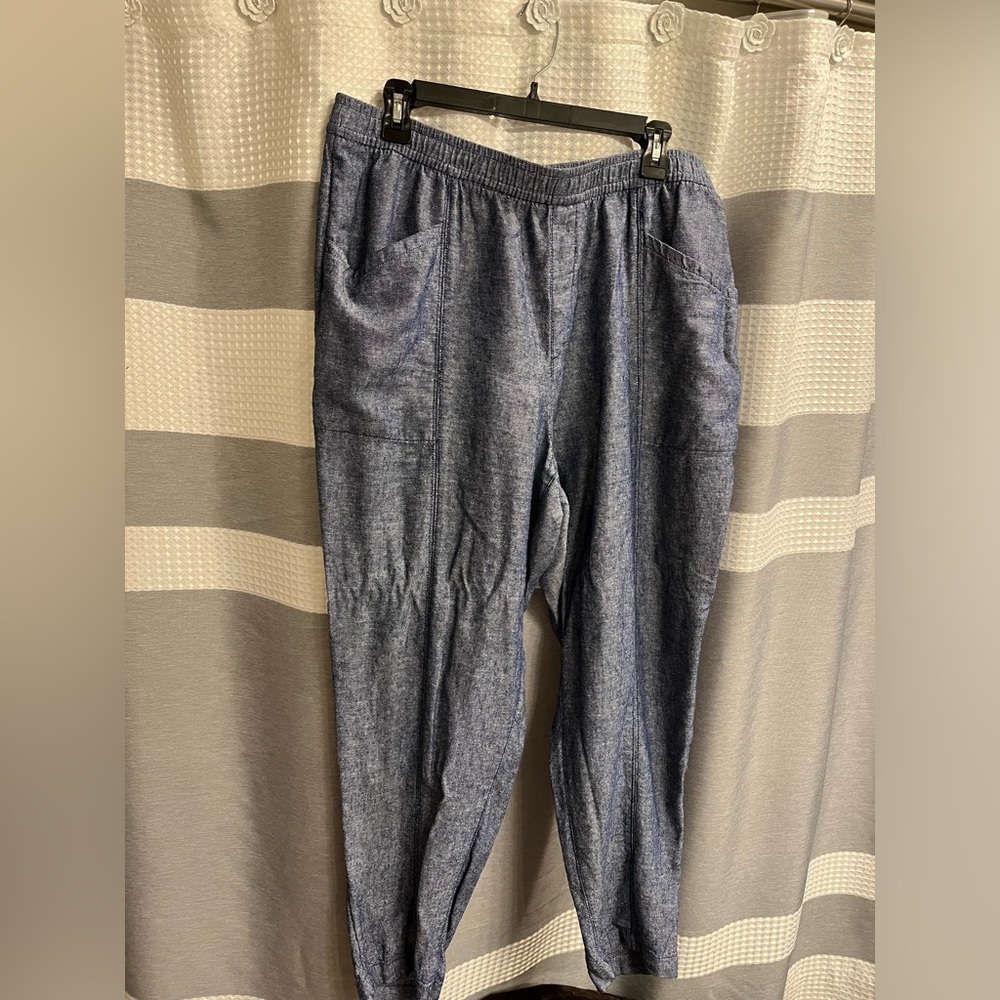 Blue linen pants - Old Navy L